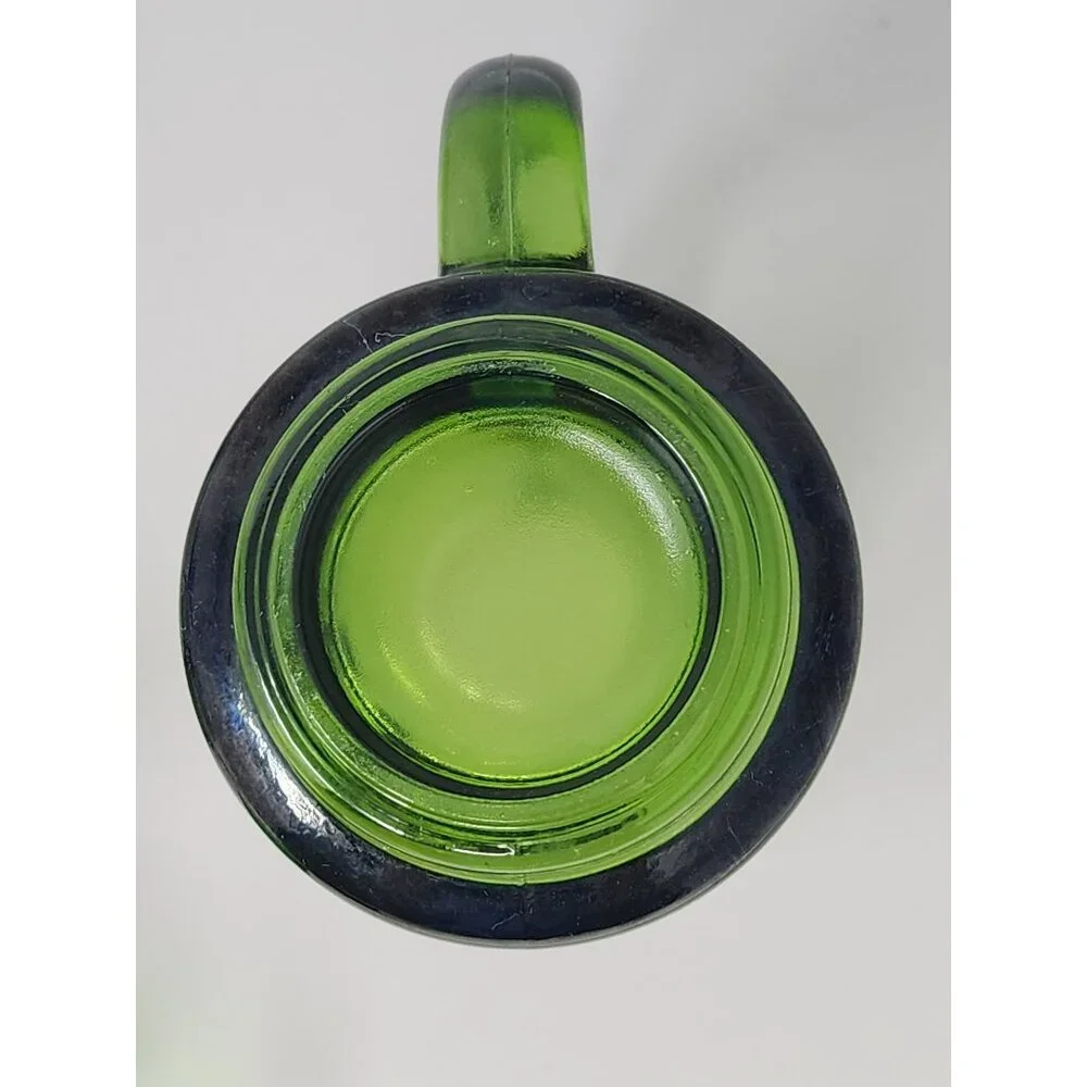 Vintage Emerald Green Glass Beer Mug & Jagermeister 2 Shot Glasses‎ Set